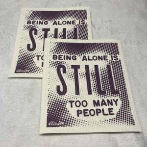 Blue Q Introvert Being Alone is Still Too Many People Swedish Dish Clothes NWOT